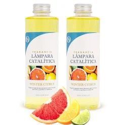 Pack économique 2x Parfums pour Lampe Catalytique 200 ml : Arôme Winter Citrus - Profitez plus longtemps de votre parfum préféré>Mamamanuela Hot