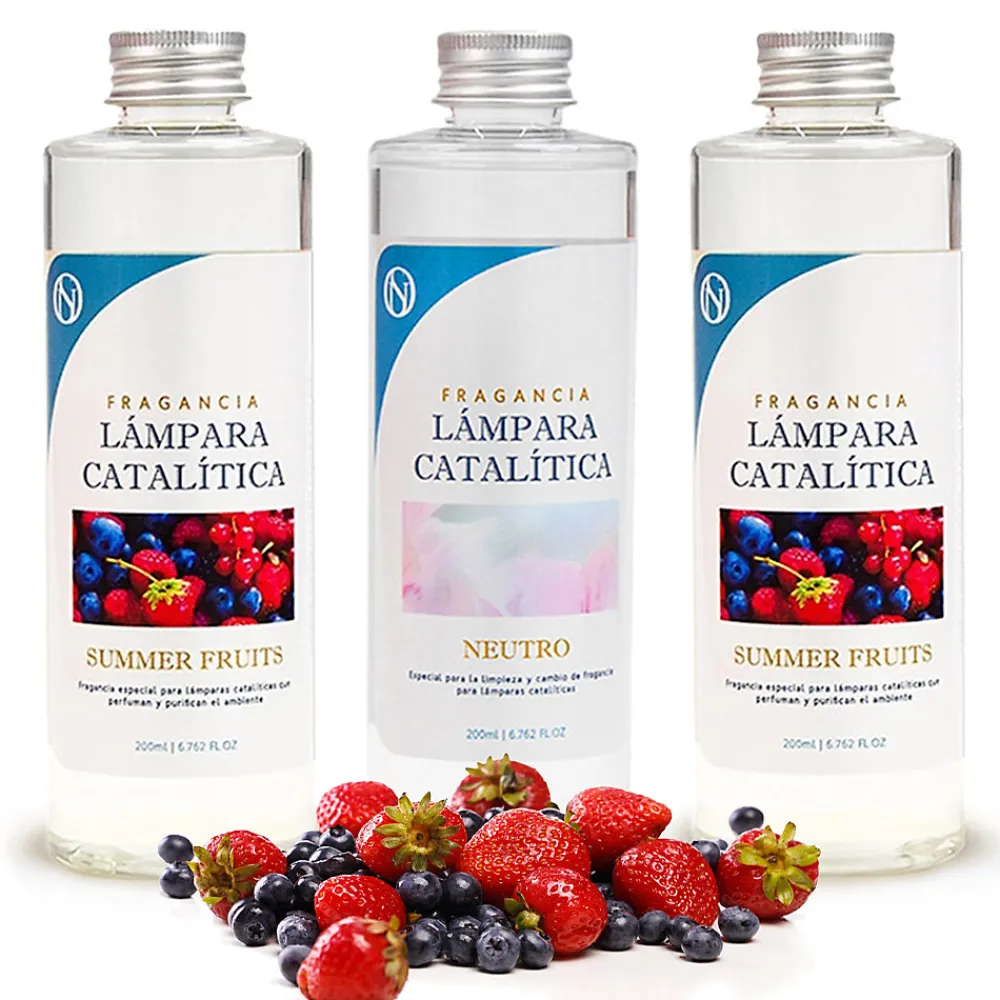 Pack économique 3x Parfums pour Lampe Catalytique : 2 Arômes Summer Fruits 500 ml + Nettoyant Neutre 200 ml>Mamamanuela