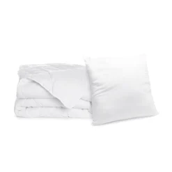 Pack Couette chaude 140x200cm + Oreiller moelleux 60x60cm LAVABLE A 95 C>Bleu Calin New