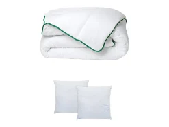 Vente-unique Pack Couette tempérée 220 x 240 + 2 oreillers 60 x 60 cm - Anti-acariens naturel Greencare - AZYLIA II* Couette