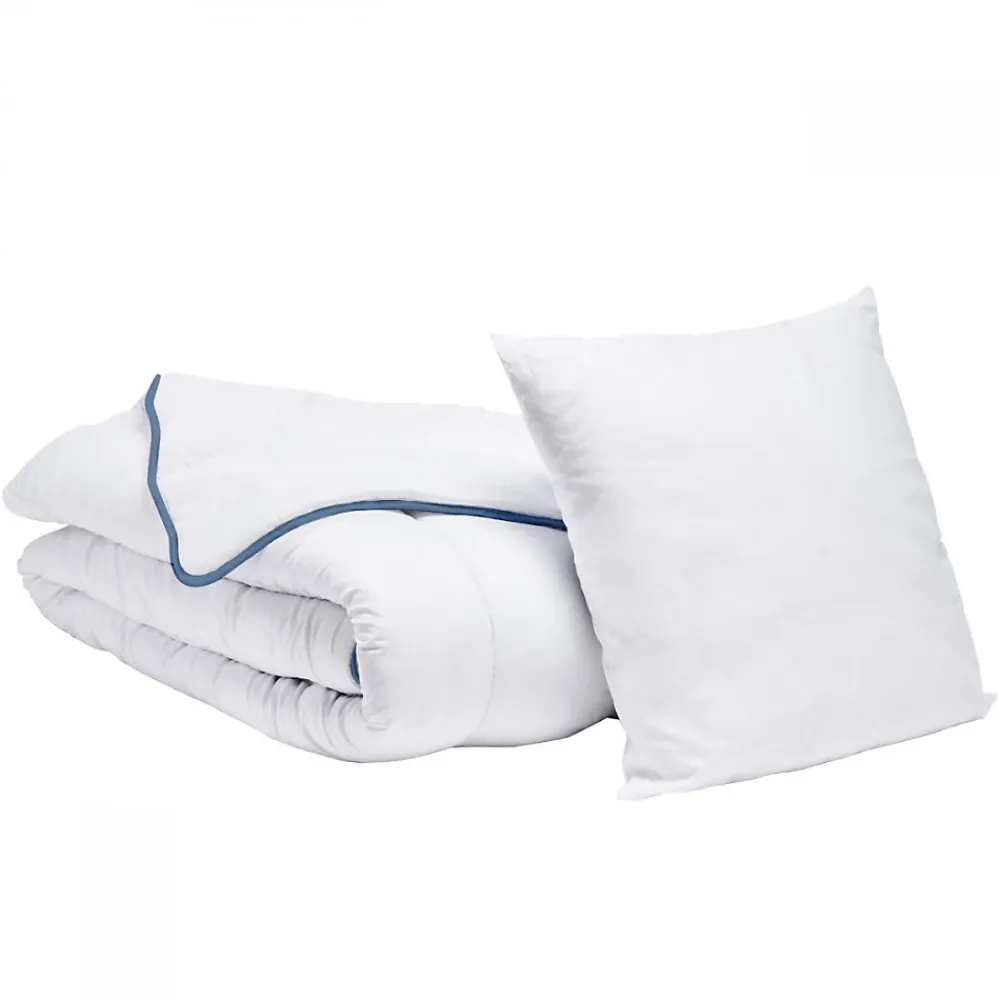 Bleu Calin Pack Couette Tempérée 140x200cm + 1 Oreiller 60x60cm* Couette