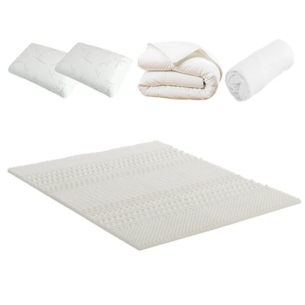 Pack Douce Nuit Surmatelas + Protège matelas + Couette + Oreillers 180x200 cm>Olympe Literie Best
