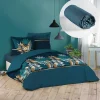 Pack housse de couette 220x240 cm Alianor + drap housse 140x190 Bleu>L'Effet Papillon