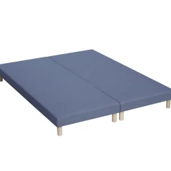 Pack matelas 7 zones sommier bleu couette oreillers 160x200><noscript><img width=