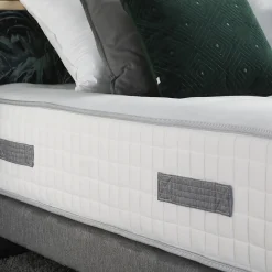Pack matelas ressort 7 zones et sommier et oreiller couette 140x190><noscript><img width=