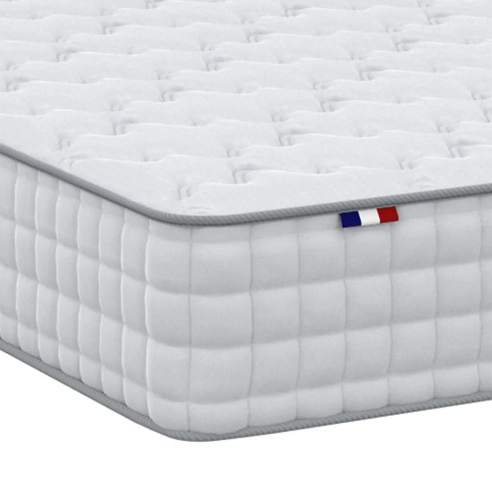 Pack matelas ressorts ASTRE + sommier kit gris + couette et oreillers 140x200>Idliterie Hot