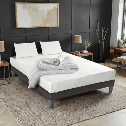 Bellecour Pack Paris 140x190 cm Matelas Mousse + Sommier Bois + Accessoires* Ensemble Sommier Et Matelas