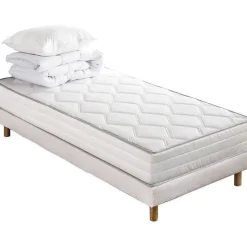 Deko Dream Pack pret a dormir MALIN - Matelas + sommier 90 x 190 + couette + oreiller* Ensemble Sommier Et Matelas