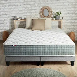 Pack ressort 7 zones sommier couette oreiller 2x80x200><noscript><img width=