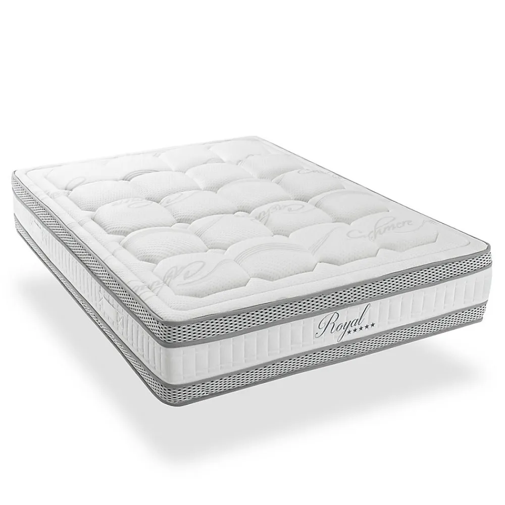 Pack Royal 5 Etoiles 140x190 cm Matelas Mousse + Sommier Bois + Accessoires>Hypsom