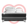 Vitalit Pack sommier kit matelas Ressorts ensachés avec couette et oreillers* Ensemble Sommier Et Matelas