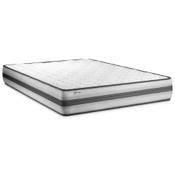 Pack sommier kit matelas Ressorts ensachés et mémoire de forme avec couette et oreillers><noscript><img width=