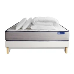 Pack sommier kit matelas Mémoire de forme avec couette et oreillers>Actisom Clearance