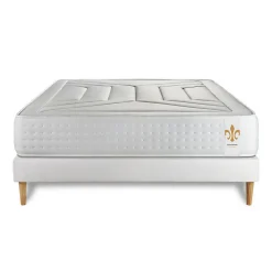 Pack sommier kit matelas Ressorts ensachés et mémoire de forme avec couette et oreillers><noscript><img width=