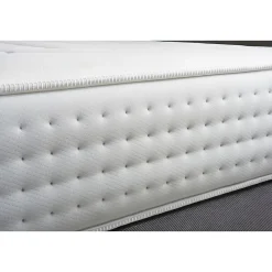 Pack sommier kit matelas Ressorts ensachés et mémoire de forme avec couette et oreillers><noscript><img width=
