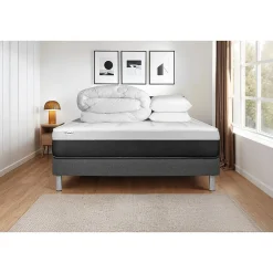 Pack sommier kit matelas Ressorts ensachés et mémoire de forme avec couette et oreillers>Vitalit Sale
