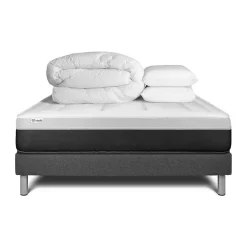 Pack sommier kit matelas Ressorts ensachés et mémoire de forme avec couette et oreillers>Vitalit Sale