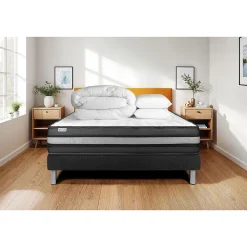 Pack sommier kit matelas Mousse polyuréthane à mémoire de forme avec couette et oreillers>Vitalit Clearance