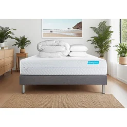 Bodycare Pack sommier kit matelas Mémoire de forme avec couette et oreillers* Ensemble Sommier Et Matelas