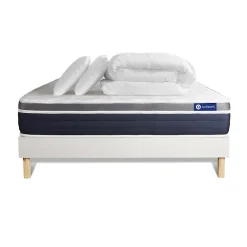 Pack sommier kit matelas Latex et mémoire de forme avec couette et oreillers>Actisom Sale