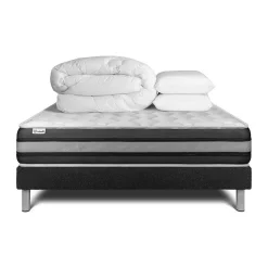 Pack sommier kit matelas Ressorts ensachés et mémoire de forme avec couette et oreillers>Vitalit Clearance
