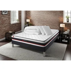Pack sommier kit matelas Mousse avec couette et oreillers>Somness Outlet