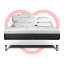 Vitalit Pack sommier kit matelas Ressorts ensachés et mémoire de forme avec couette et oreillers* Ensemble Sommier Et Matelas