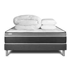 Pack sommier kit matelas Ressorts ensachés et mémoire de forme avec couette et oreillers>Vitalit Sale