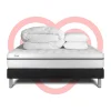 Vitalit Pack sommier kit matelas Mousse polyuréthane à mémoire de forme avec couette et oreillers* Ensemble Sommier Et Matelas