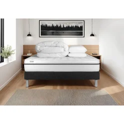 Vitalit Pack sommier kit matelas Mousse polyuréthane à mémoire de forme avec couette et oreillers* Ensemble Sommier Et Matelas