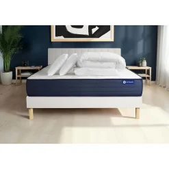 Pack sommier kit matelas Latex et mémoire de forme avec couette et oreillers>Actisom Sale