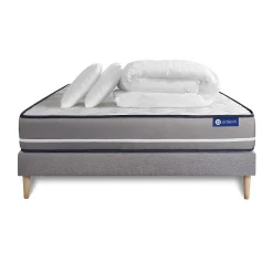 Pack sommier kit matelas Ressorts ensachés avec couette et oreillers>Actisom New