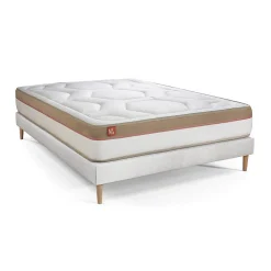 Marmottes & Co Pack sommier kit matelas Mémoire de forme avec couette et oreillers* Ensemble Sommier Et Matelas