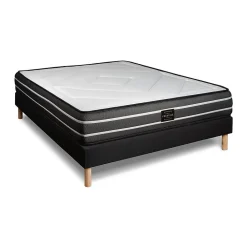 Prestige Literie Pack sommier kit matelas Ressorts ensachés et mémoire de forme avec couette et oreillers* Ensemble Sommier Et Matelas