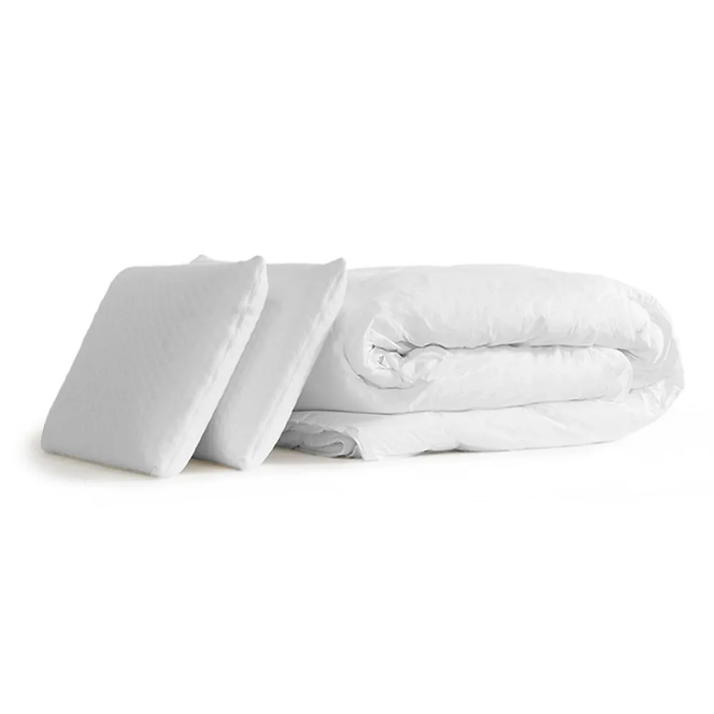 Pack sommier tapissier matelas Mémoire de forme avec couette et oreillers>Bodycare Best
