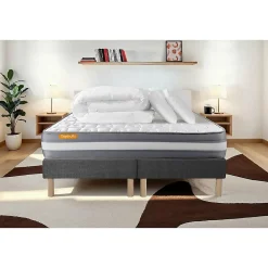 Pack sommier tapissier matelas Mémoire de forme avec couette et oreillers>Sept Nuits Online