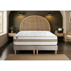 Pack sommier tapissier matelas Ressorts ensachés et mémoire de forme avec couette et oreillers>Marmottes & Co