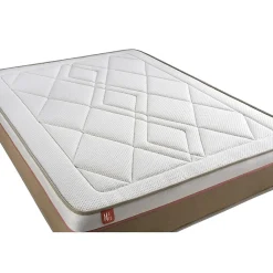 Pack sommier tapissier matelas Ressorts ensachés et mémoire de forme avec couette et oreillers><noscript><img width=