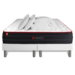 Pack sommier tapissier matelas Ressorts ensachés et mémoire de forme avec couette et oreillers>Somness Clearance