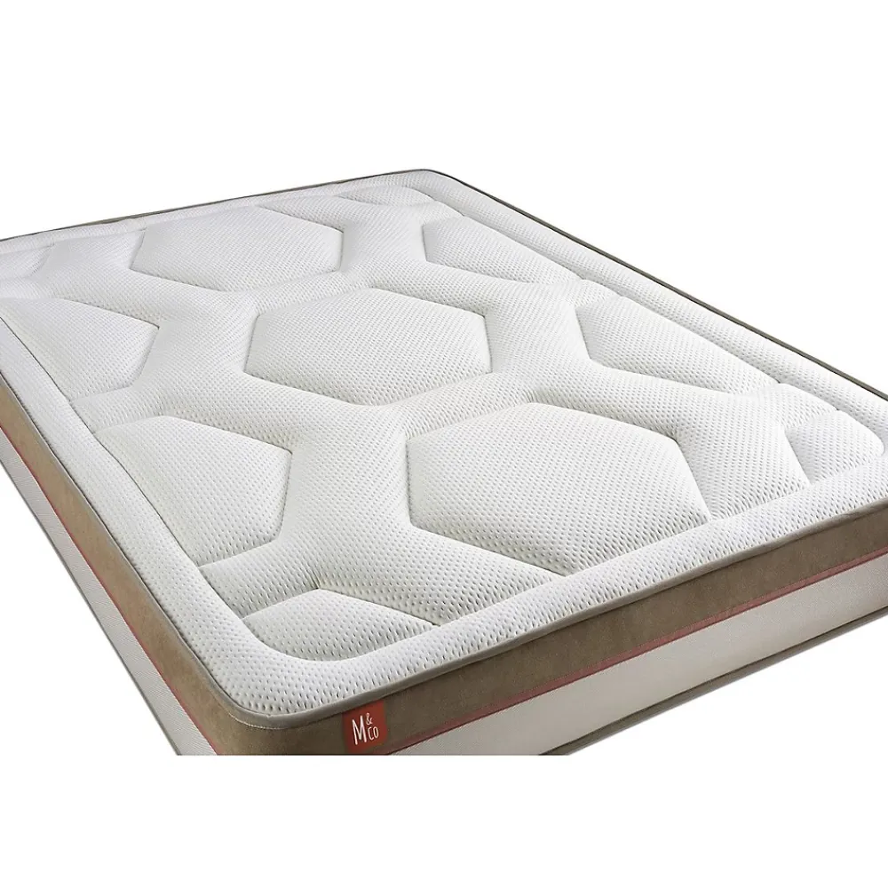 Marmottes & Co Pack sommier tapissier matelas Mémoire de forme avec couette et oreillers* Ensemble Sommier Et Matelas