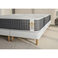 Litier Deluxe Pack sommier tapissier matelas Ressorts ensachés et mémoire de forme avec couette et oreillers* Ensemble Sommier Et Matelas