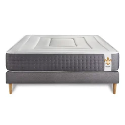Litier Deluxe Pack sommier tapissier matelas Ressorts ensachés et mémoire de forme avec couette et oreillers* Ensemble Sommier Et Matelas