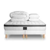 Prestige Literie Pack sommier tapissier matelas Mémoire de forme avec couette et oreillers* Ensemble Sommier Et Matelas