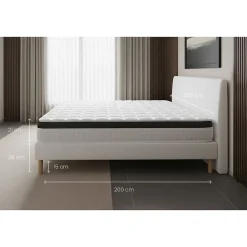 Prestige Literie Pack sommier tapissier matelas Mémoire de forme avec couette et oreillers* Ensemble Sommier Et Matelas