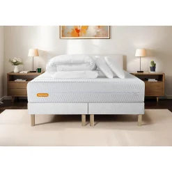 Pack sommier tapissier matelas Mémoire de forme avec couette et oreillers>Sept Nuits Hot