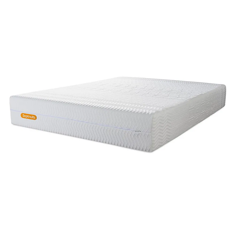 Pack sommier tapissier matelas Mémoire de forme avec couette et oreillers>Sept Nuits Hot