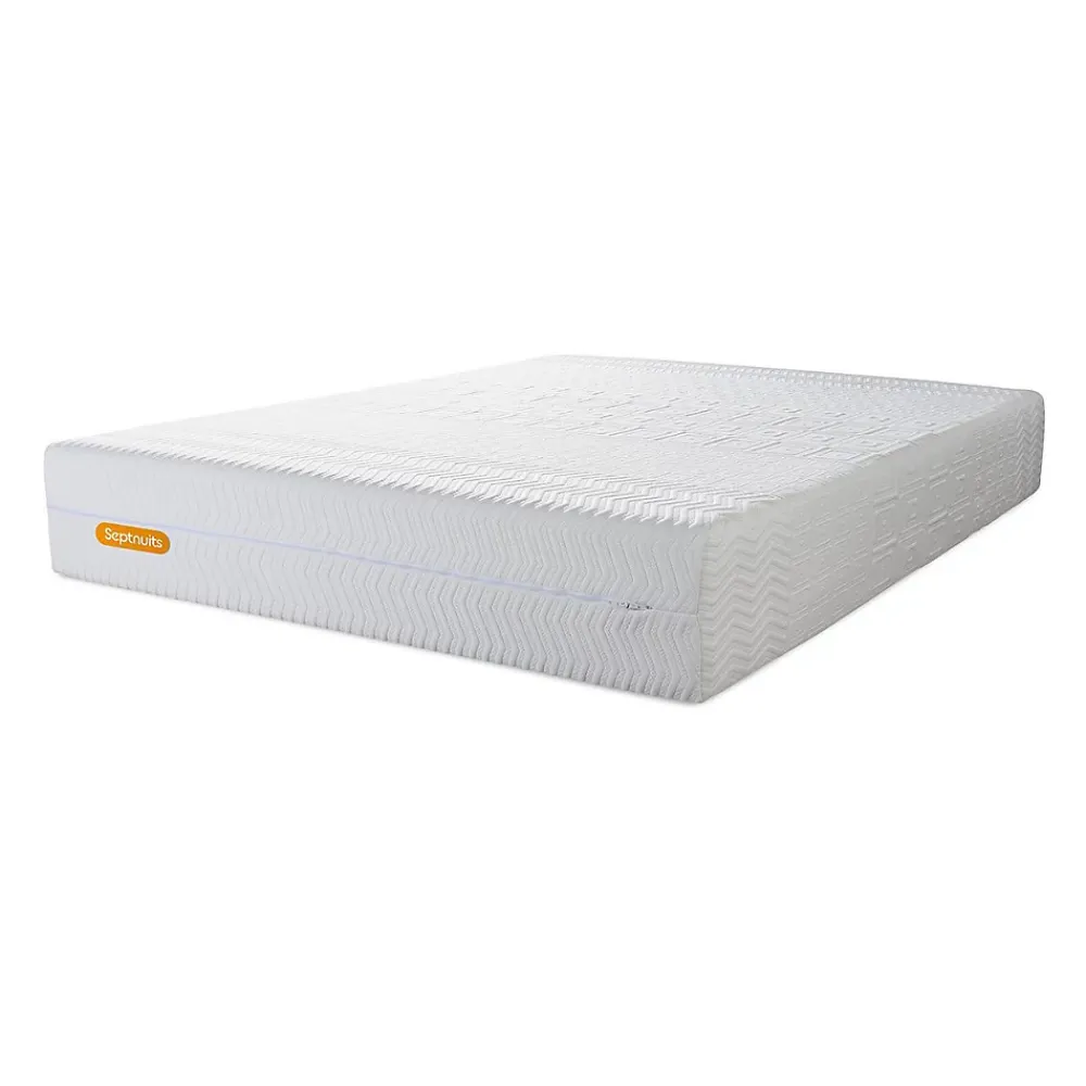 Sept Nuits Pack sommier tapissier matelas Mémoire de forme avec couette et oreillers* Ensemble Sommier Et Matelas