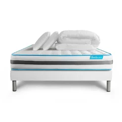 Pack sommier tapissier matelas Ressorts ensachés avec couette et oreillers>Bodycare Sale