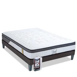 Pack Tivoli 180x200 cm Matelas Mousse + Sommier Bois + Protège matelas anti punaise>Bellecour New