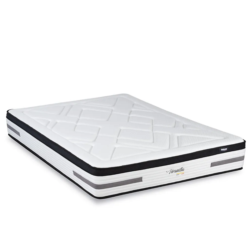 Pack Versailles 140x190 cm Matelas Ressorts ensachés + Sommier Bois + Accessoires>Bellecour